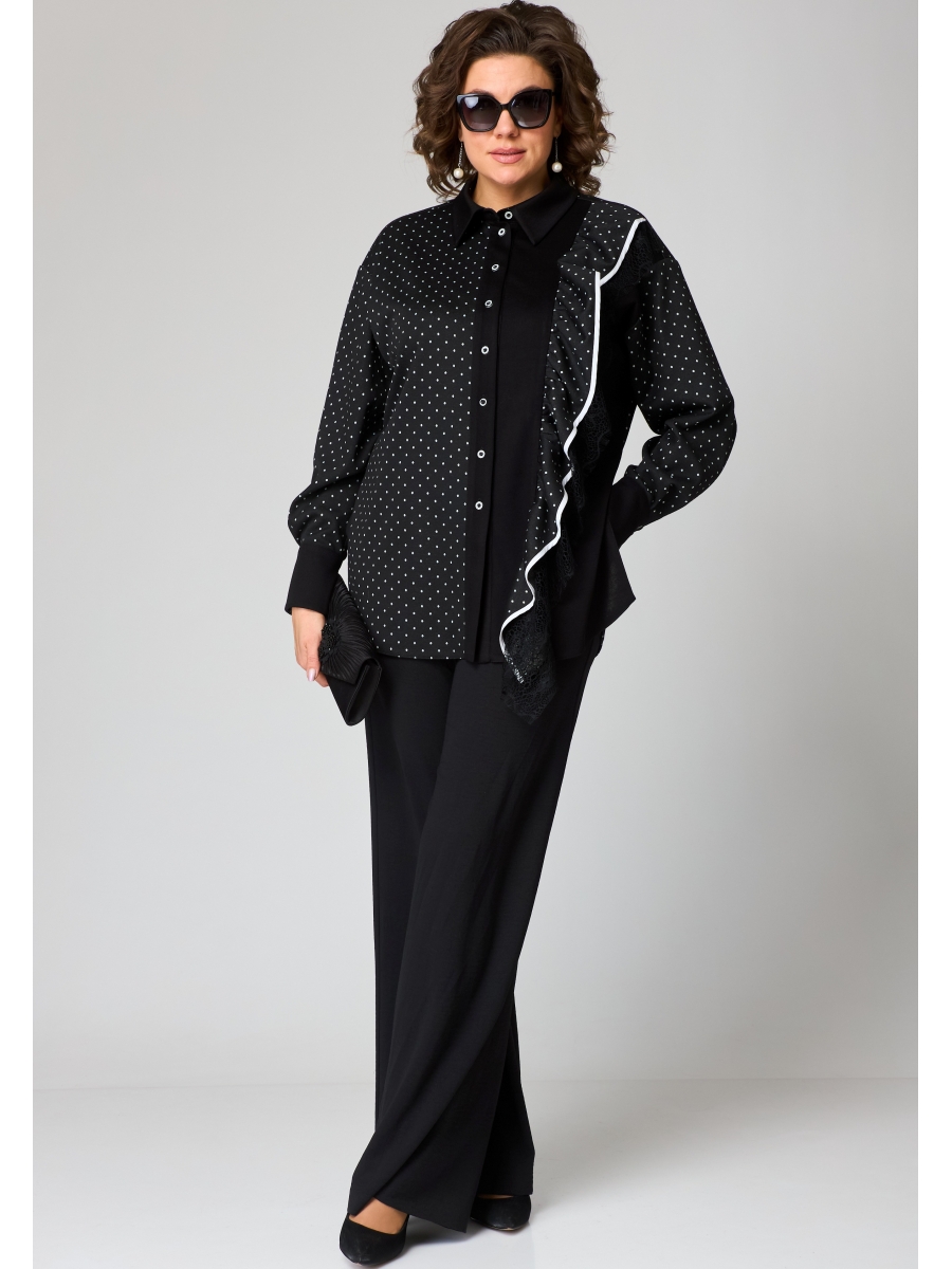 Блузка 198-1С принт горох