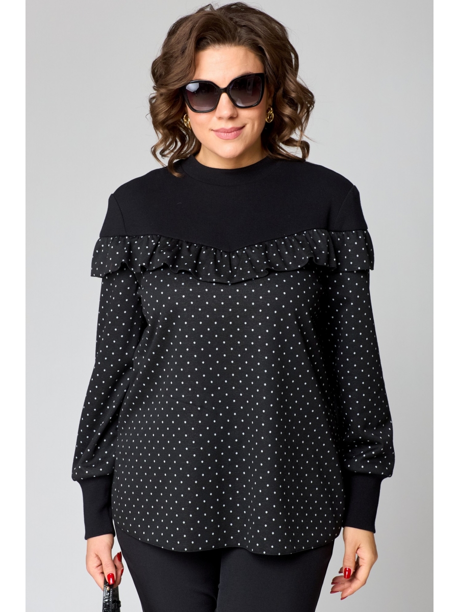 Блузка 214-1 принт горох