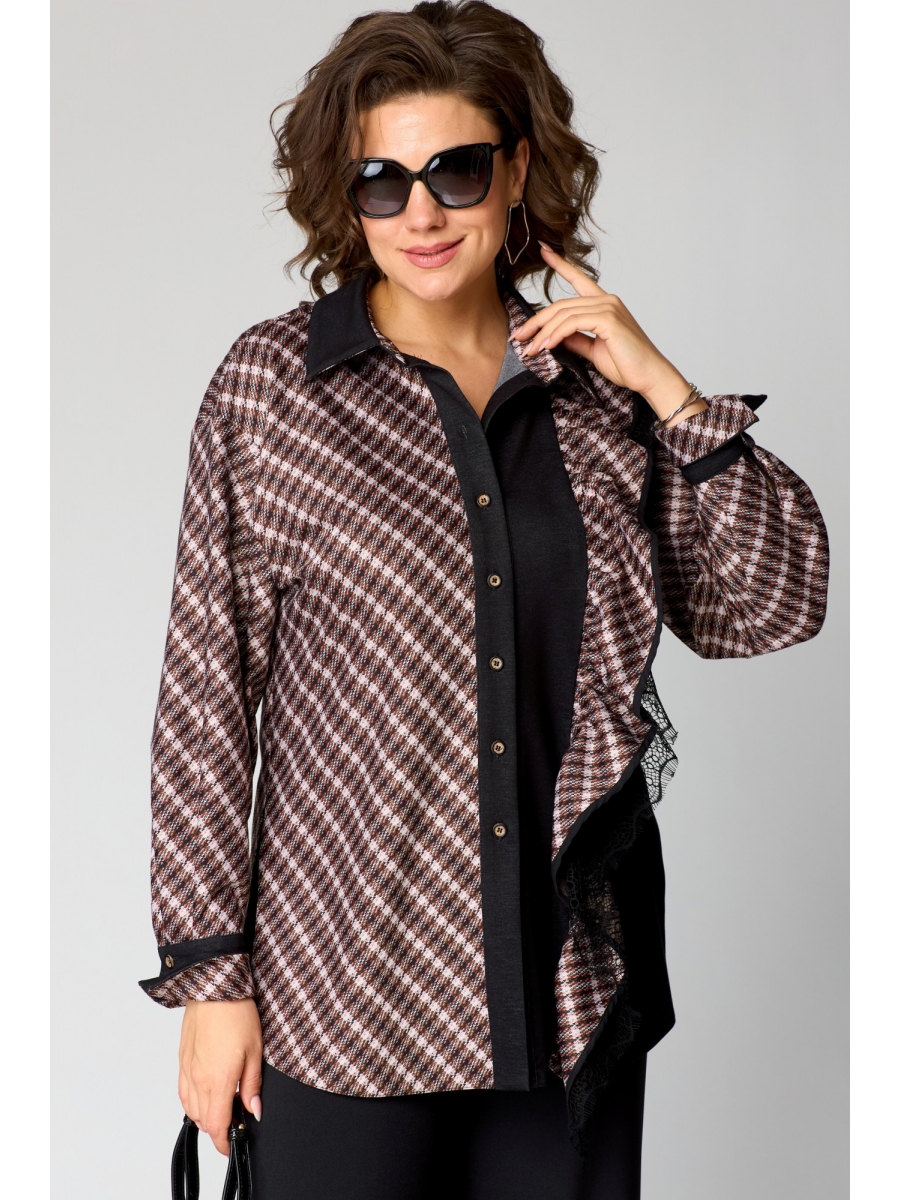 Блузка 198-1А красно-черный