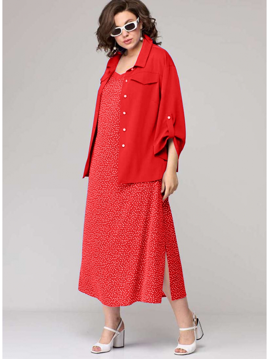 

Плательные костюмы 7066, Красный, 7066