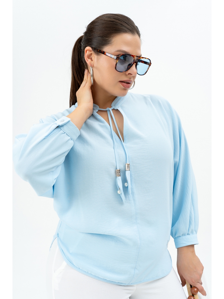 Блузка 128-2 голубой