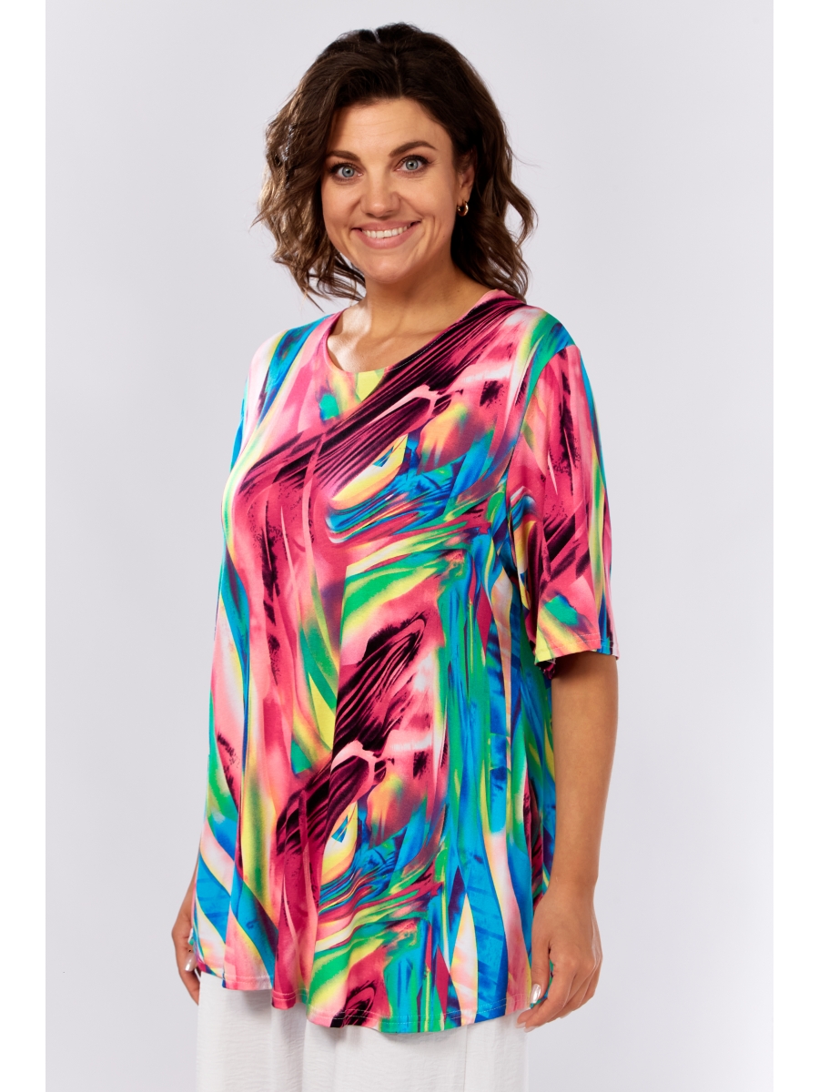 Блузка 4057 красно-зеленый 5646₽