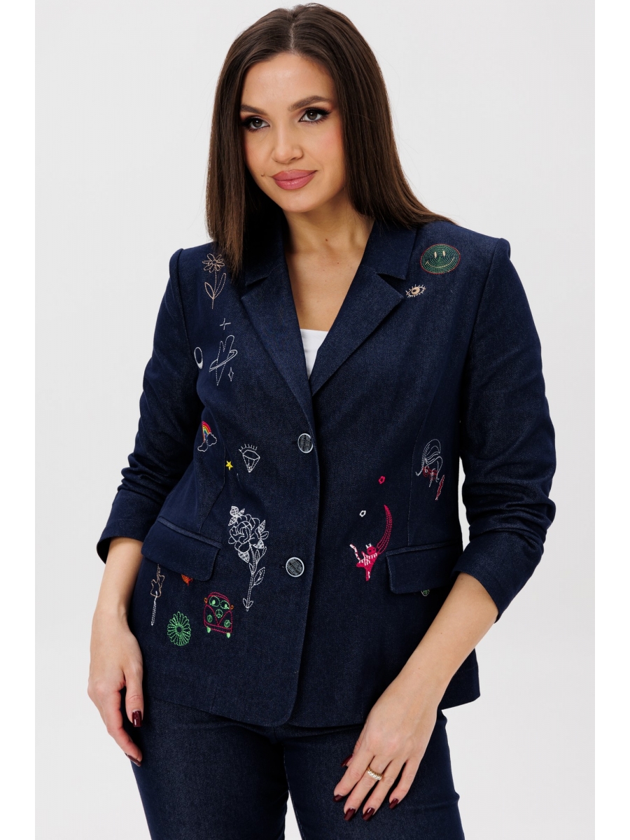 Пиджаки, жакеты 1147 темно-синий