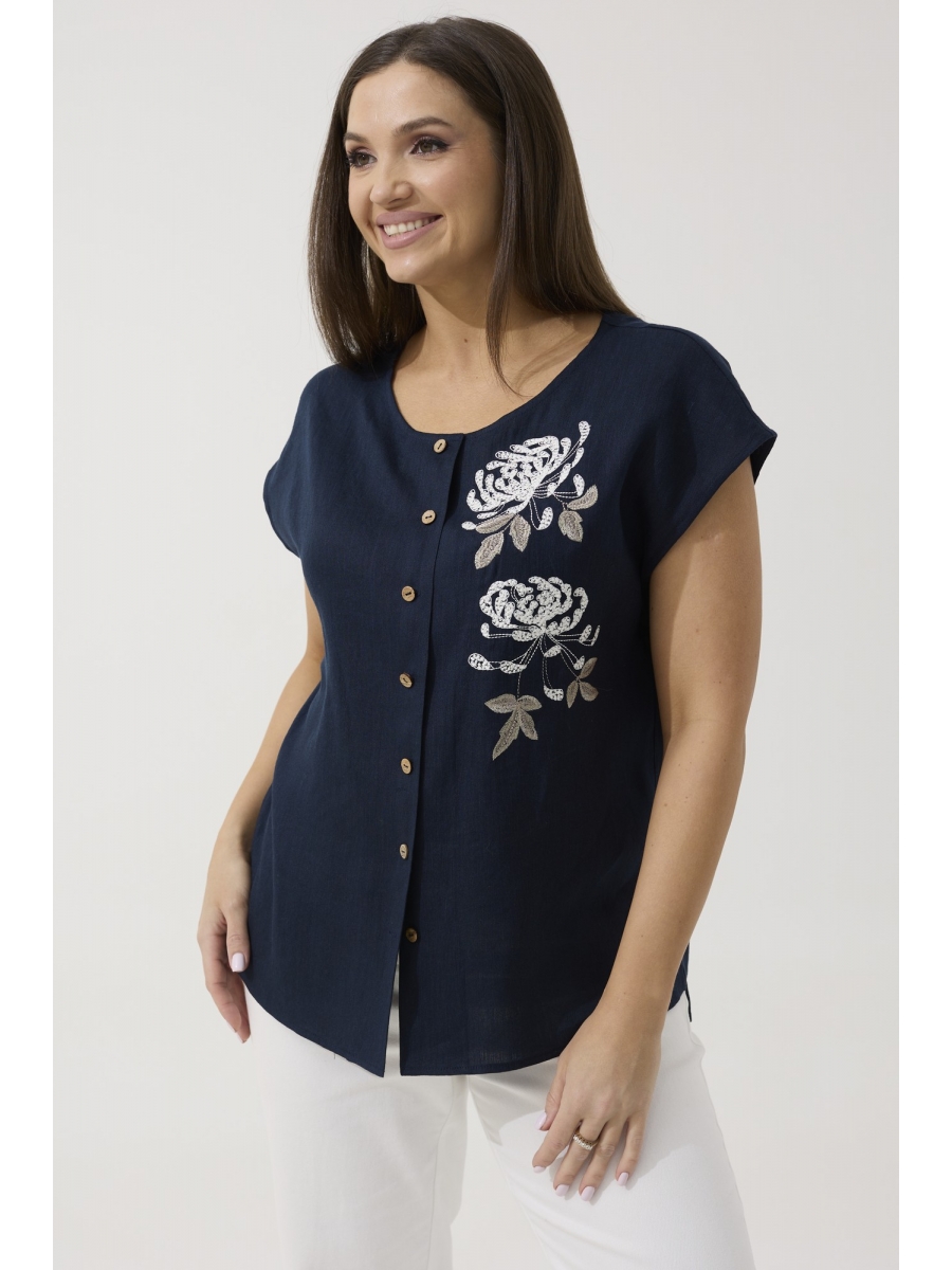 Блузка 1163 темно-синий