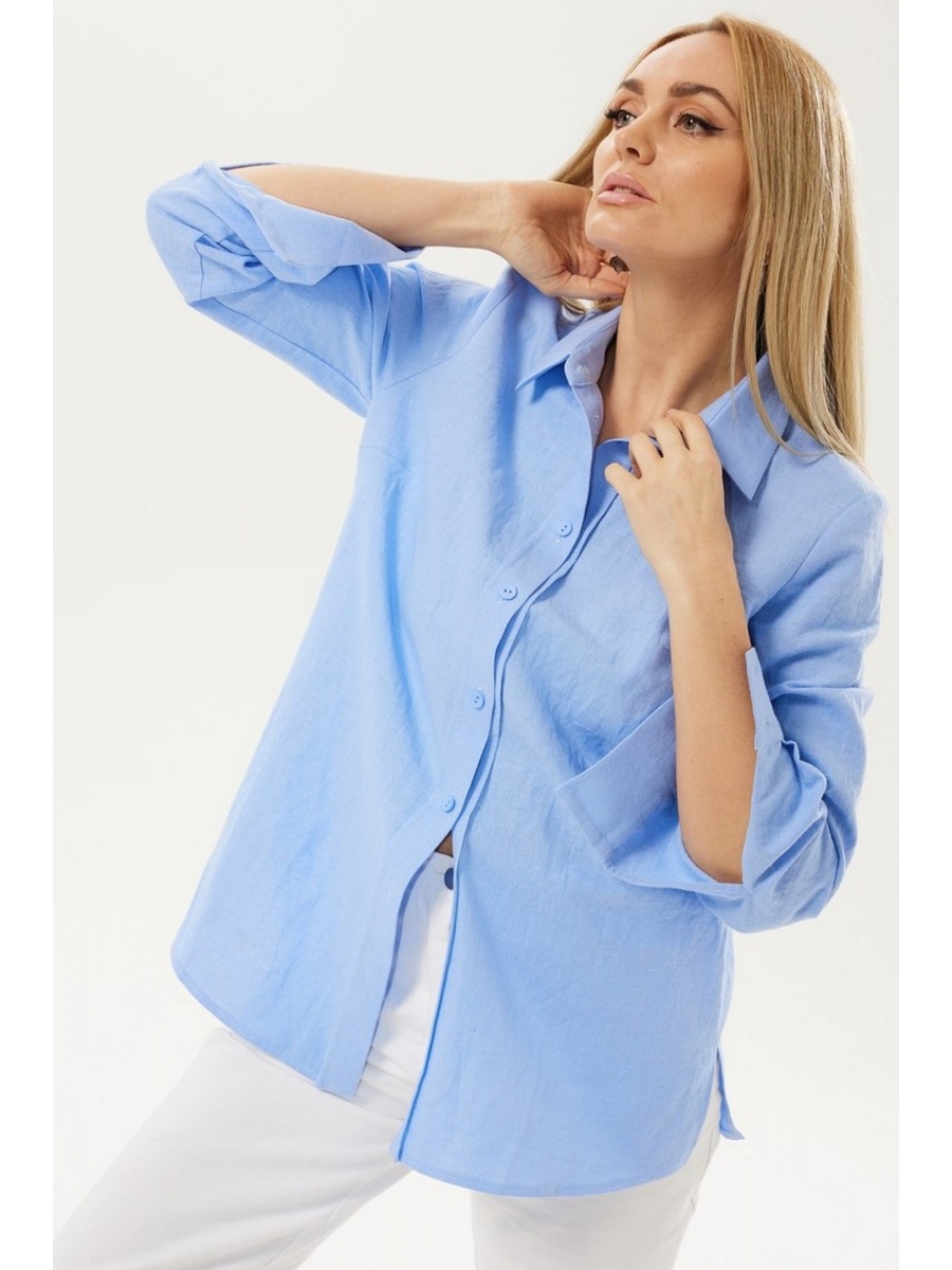 Блузка 6017 голубой