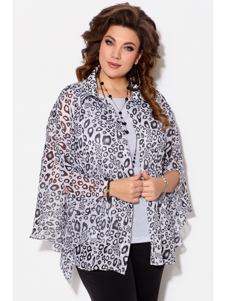 Блузка 203411 серый