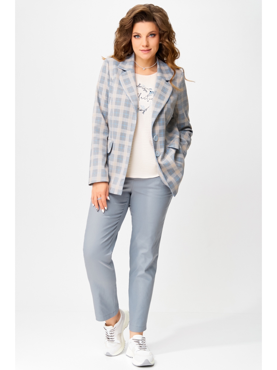 Брючные костюмы 4112 бежево-серый 13745₽