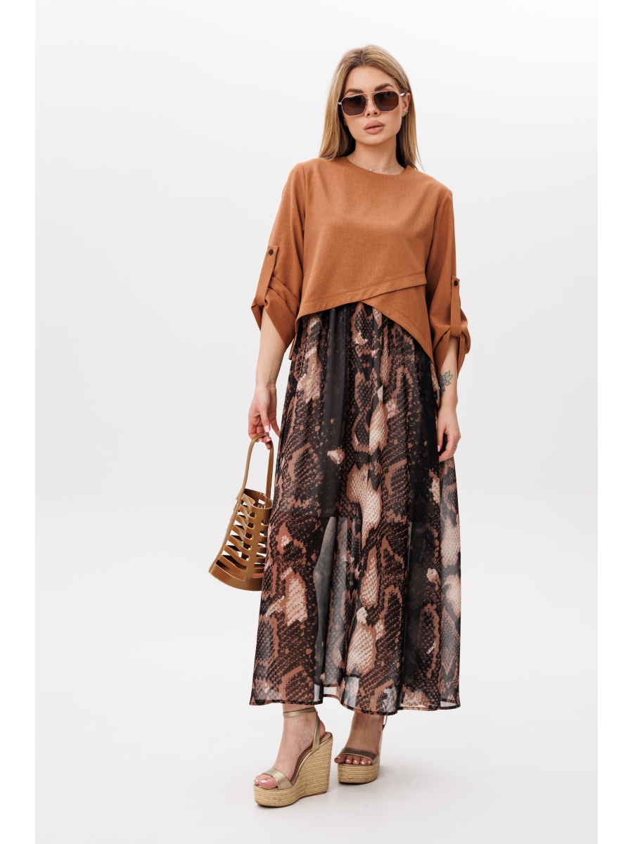 Платье 1007П терракот-питон 10224₽