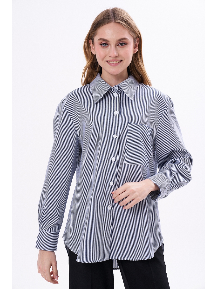 Блузка 4018 молочный в полоску