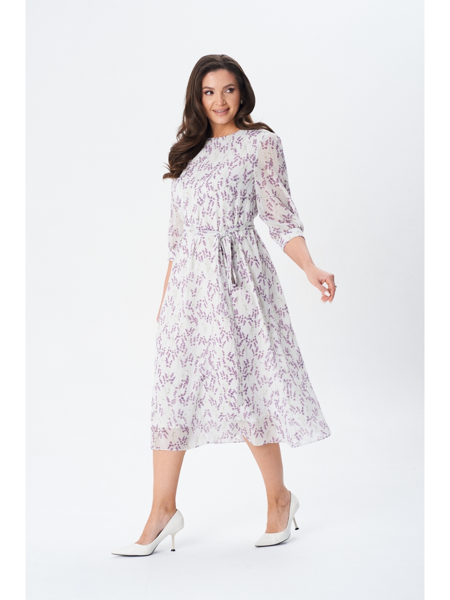 Платье 52031 белый цветок лаванды 5840₽