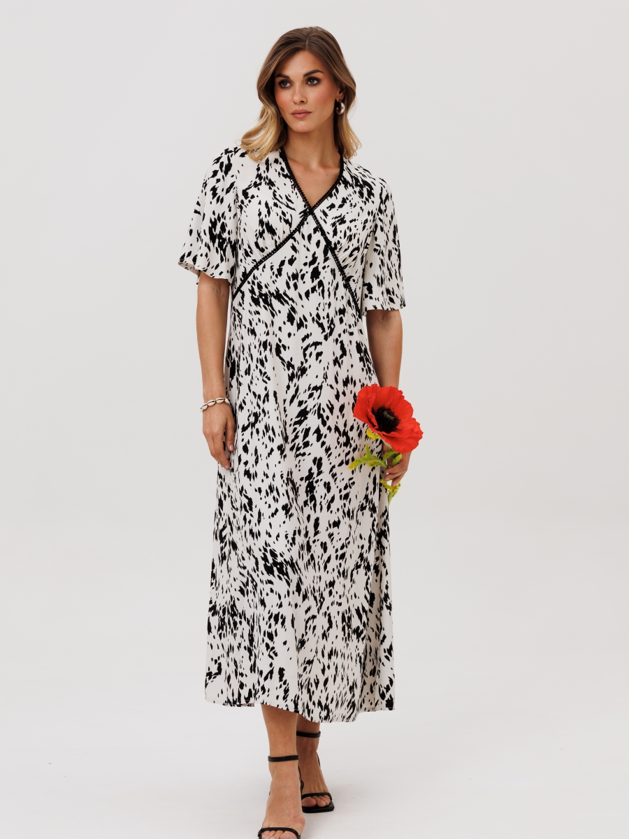 Платье 5400 черно-белый