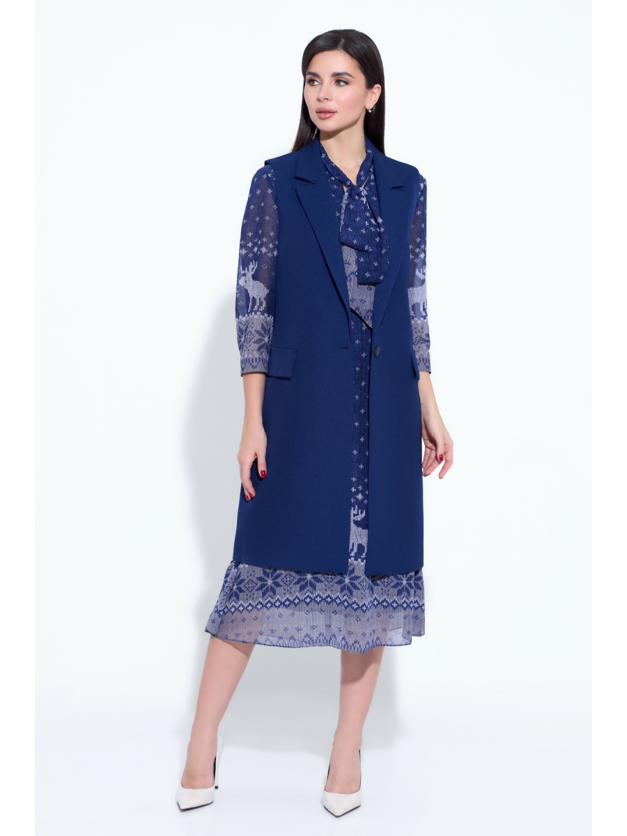 

Плательные костюмы 7531/2 син, Синий, 7531/2 син