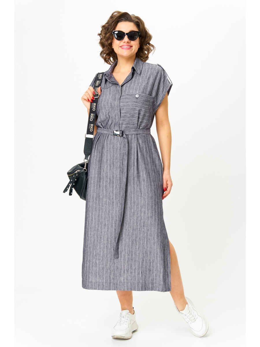 Платье М-12891 серая полоска 8837₽
