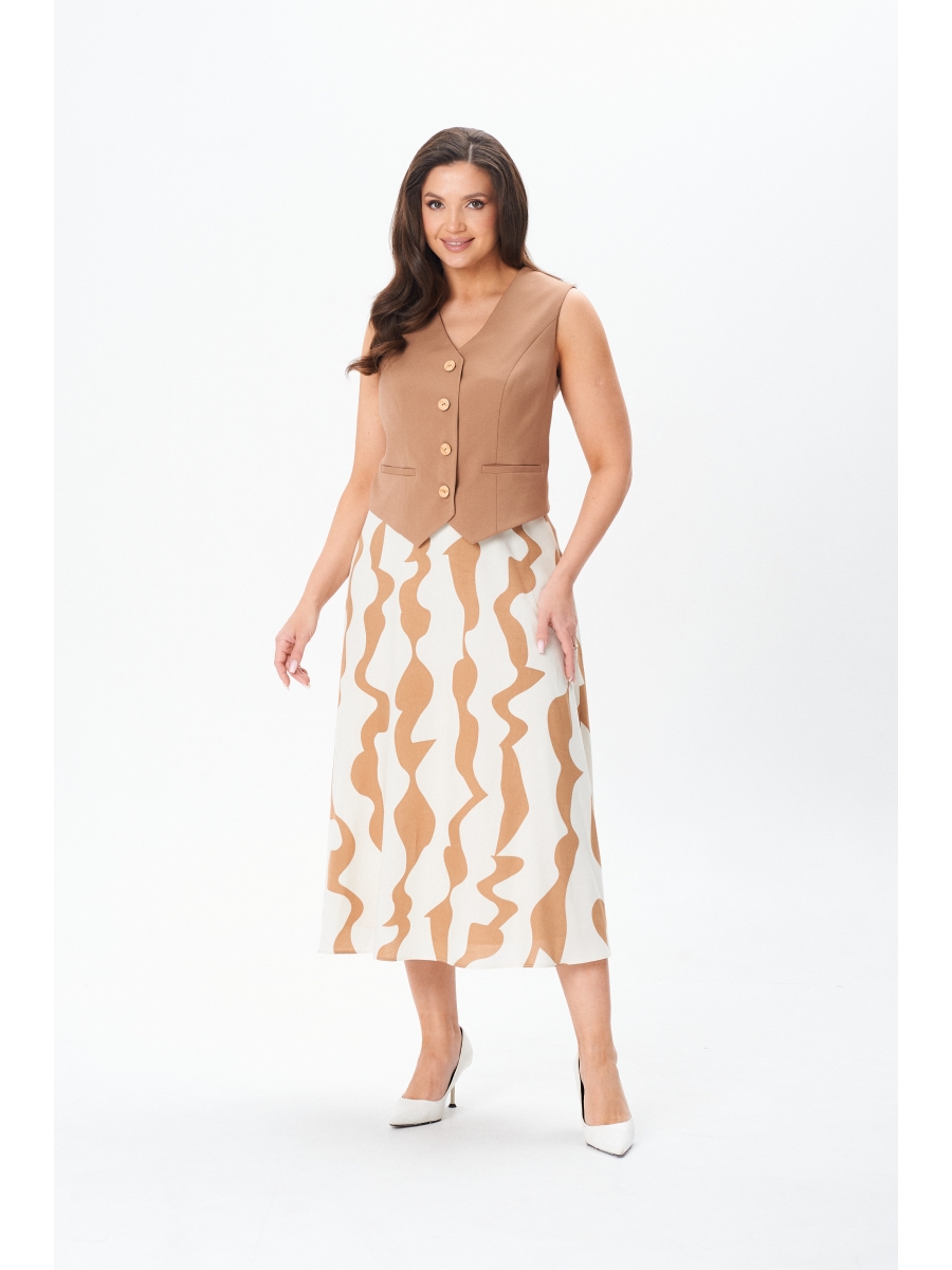 Юбочные костюмы М-1252 корица