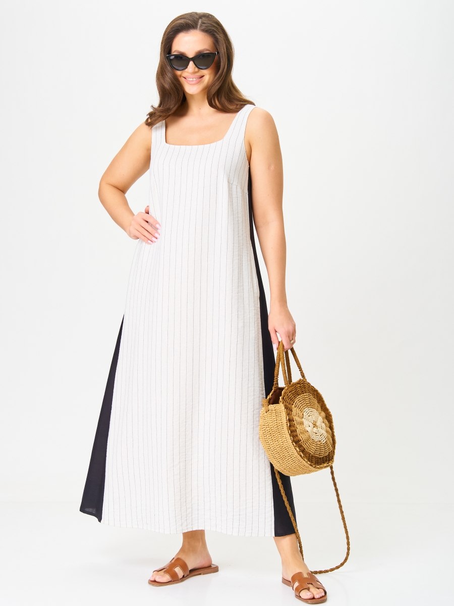 Сарафаны М-1354 белый в полоску