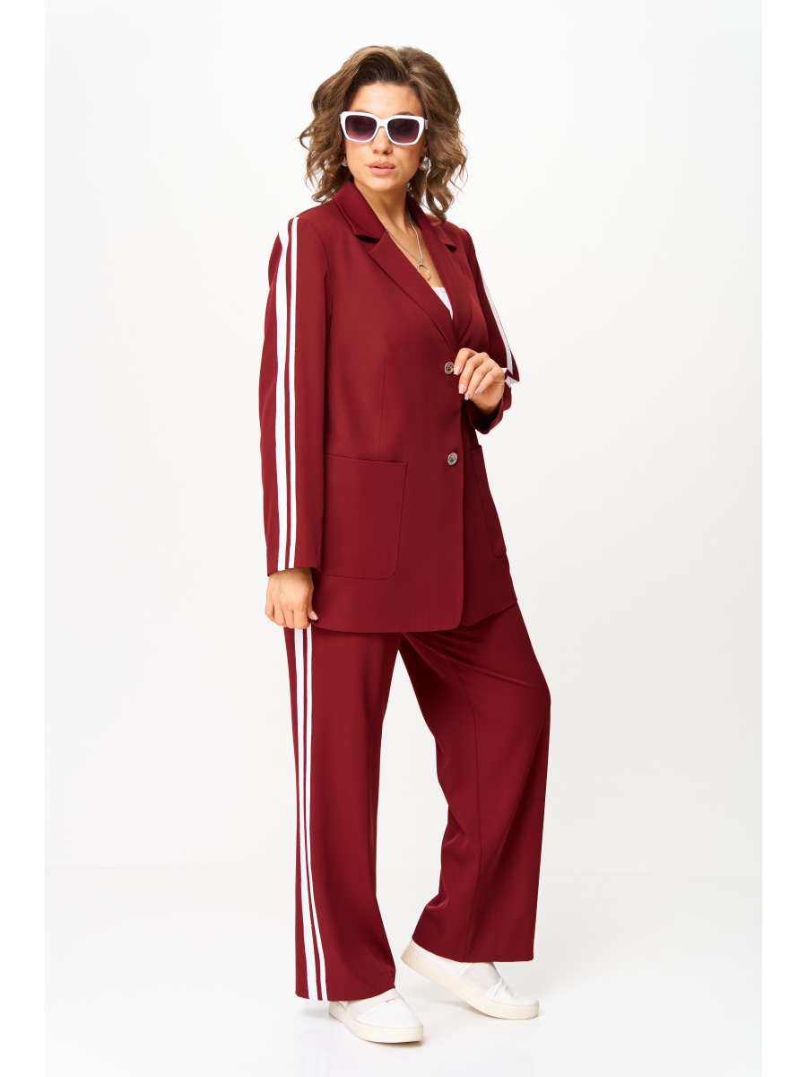 Брючные костюмы М-1336 бордо