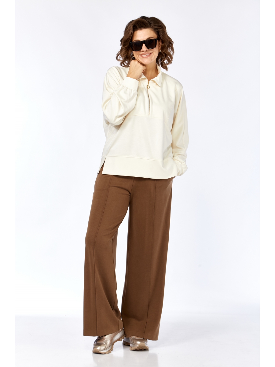 Брючные костюмы М-1393 молочно-коричневый 11194₽