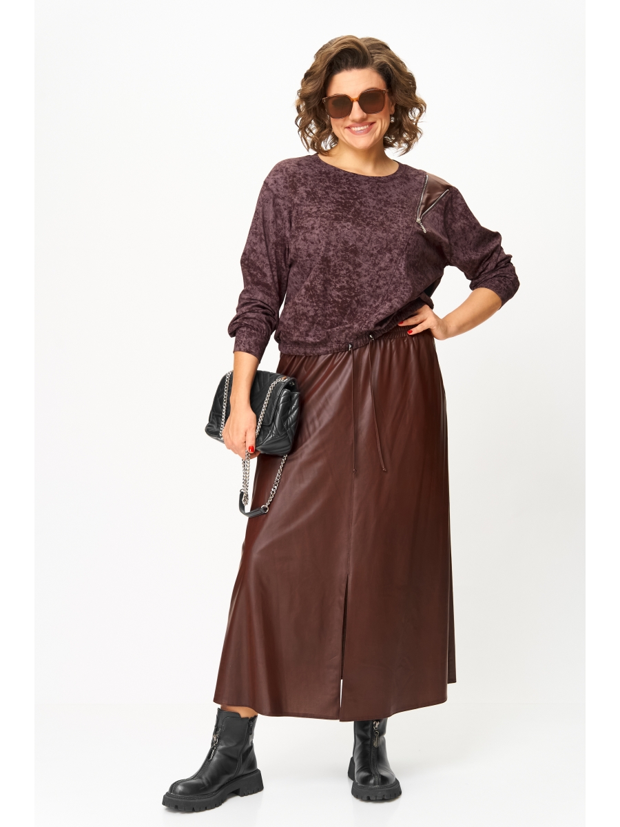 Юбочные костюмы М-1396 коричневый 9371₽