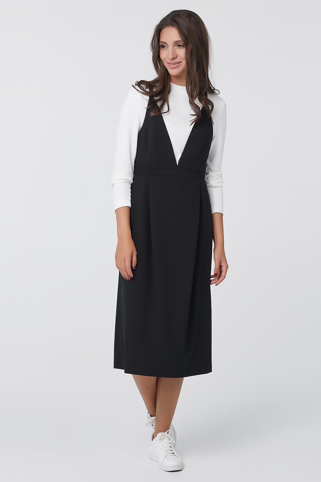 Сарафан миди офисный. Сарафаны для офиса. Сарафан fly. Размер 40, серый. Сарафан fly.