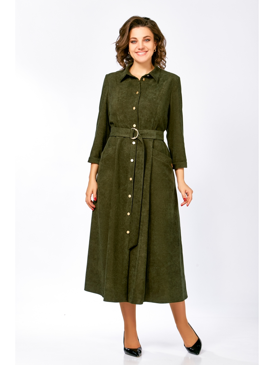 Платье 828.6 тёмный хаки