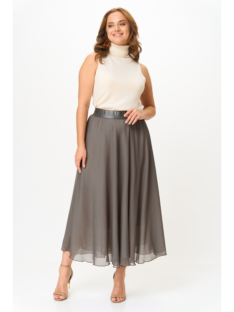Юбка А334 серо-коричневый