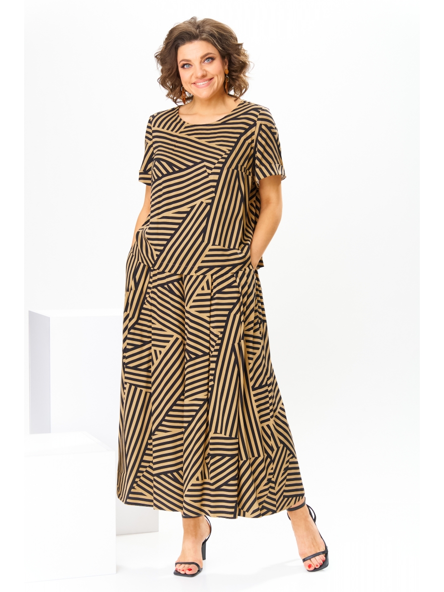 Брючные костюмы 2-2704 коричневый 10069₽