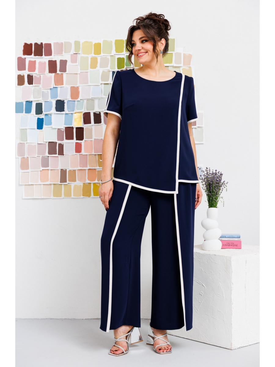 Брючные костюмы 2-2671 синий 9419₽