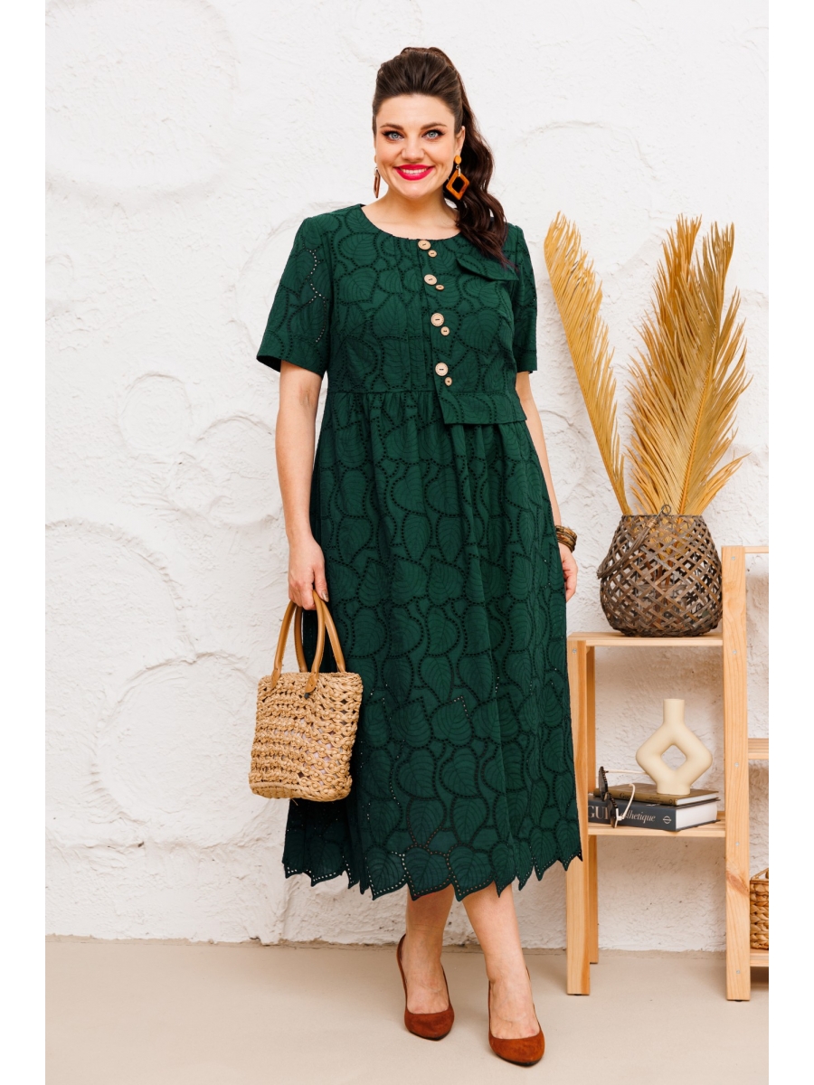 Платье 1-1951 зелёный 10224₽