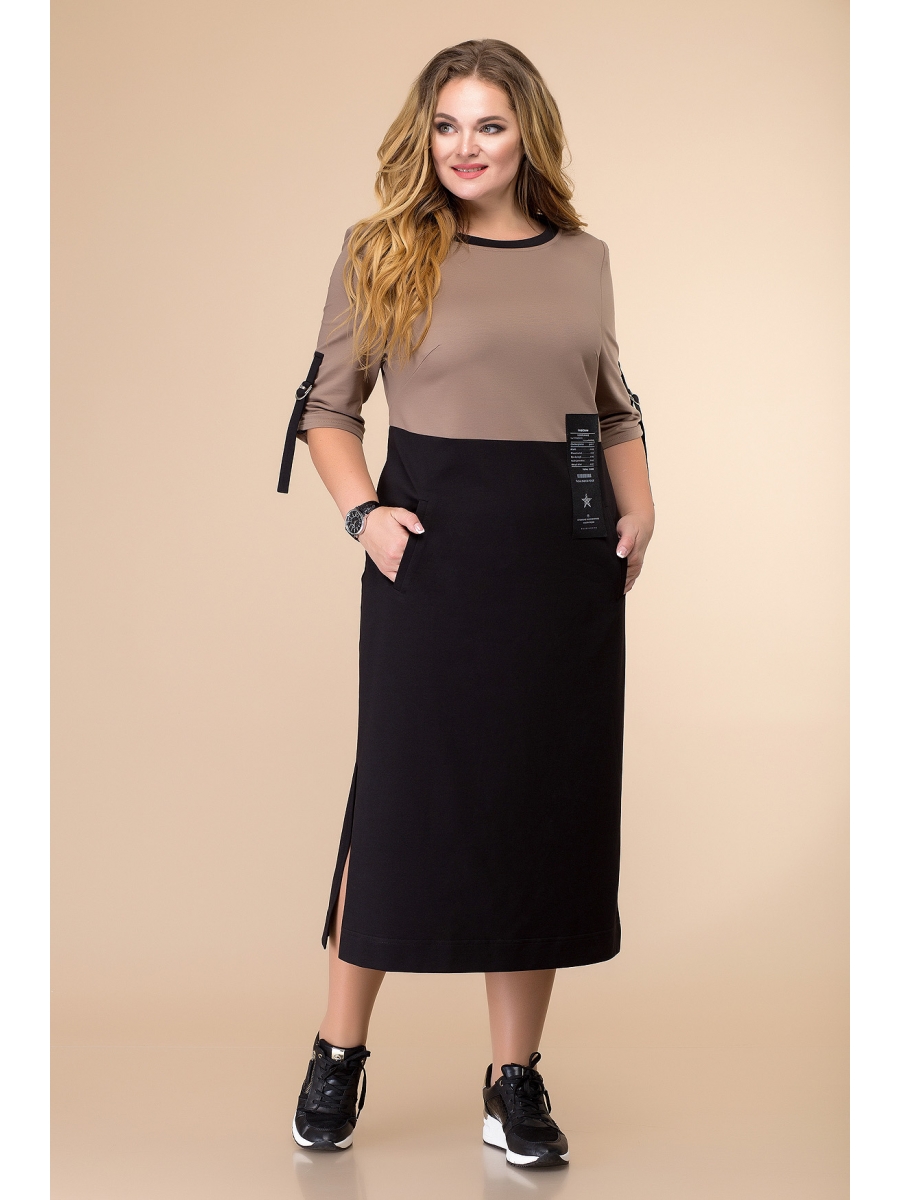 

Платье 1-2059, Коричневый;черный, 1-2059