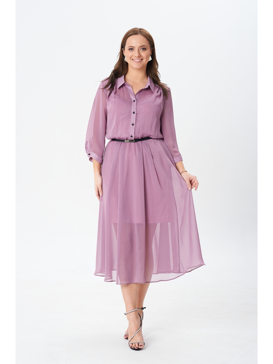 Платье 8281 крапинка на розе