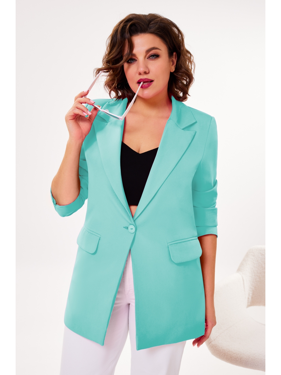 Пиджаки жакеты 5715-3 бирюза 7350₽