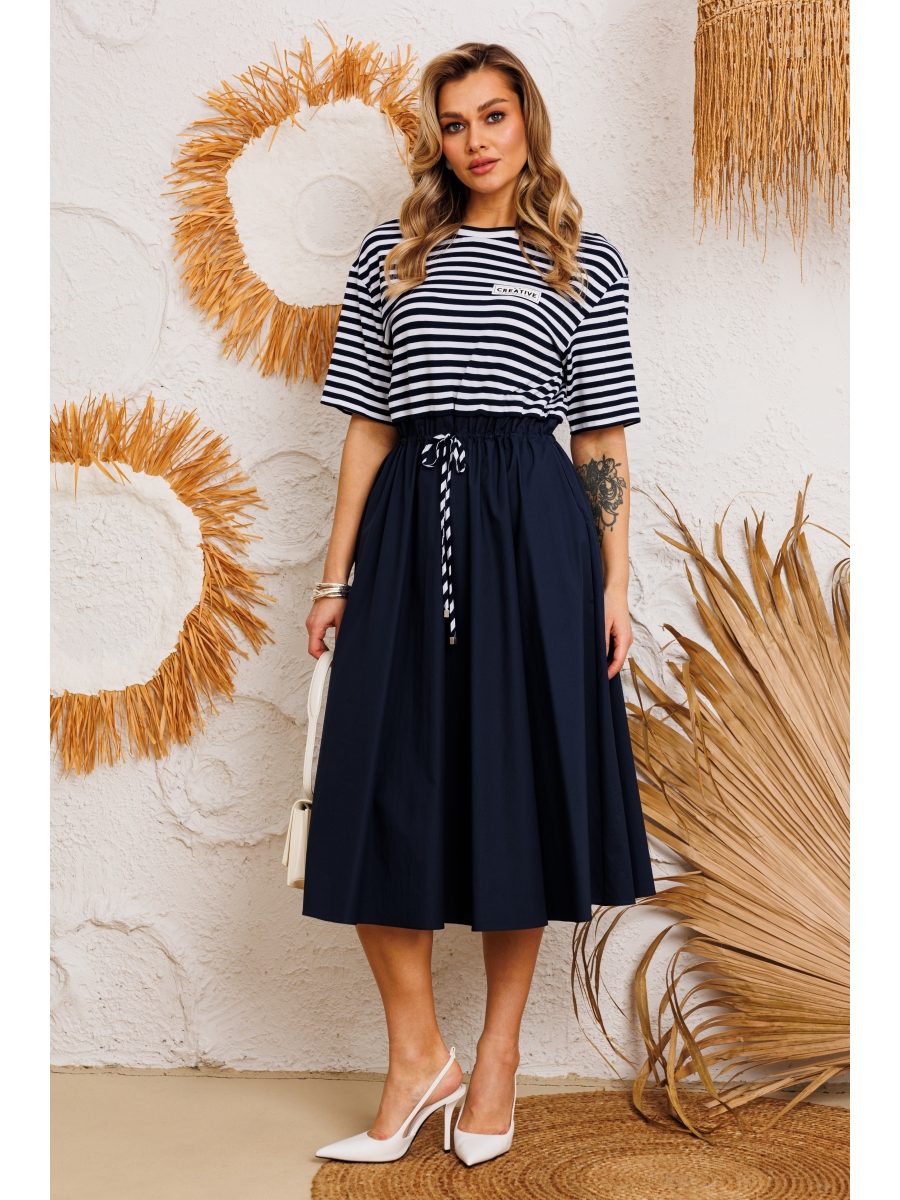 Платье 5752 темно-синий в полоску 9700₽