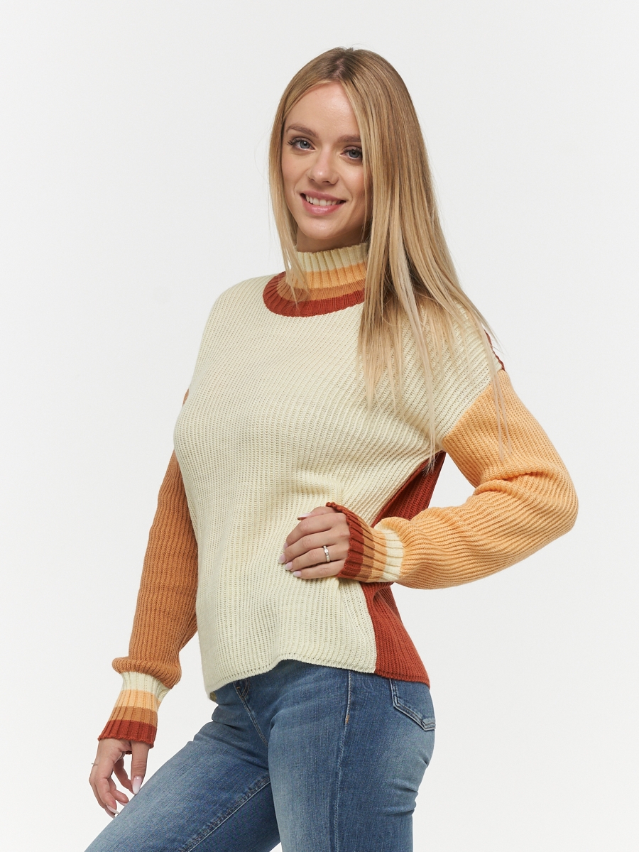 

Кофты, джемперы Джемпер женский 222-41083, Бежевый;мультиколор, Джемпер женский 222-41083