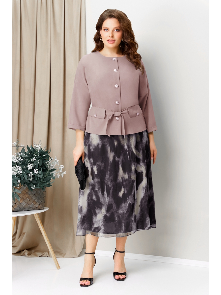 Юбочные костюмы 1405 бежевый капучино 7021₽