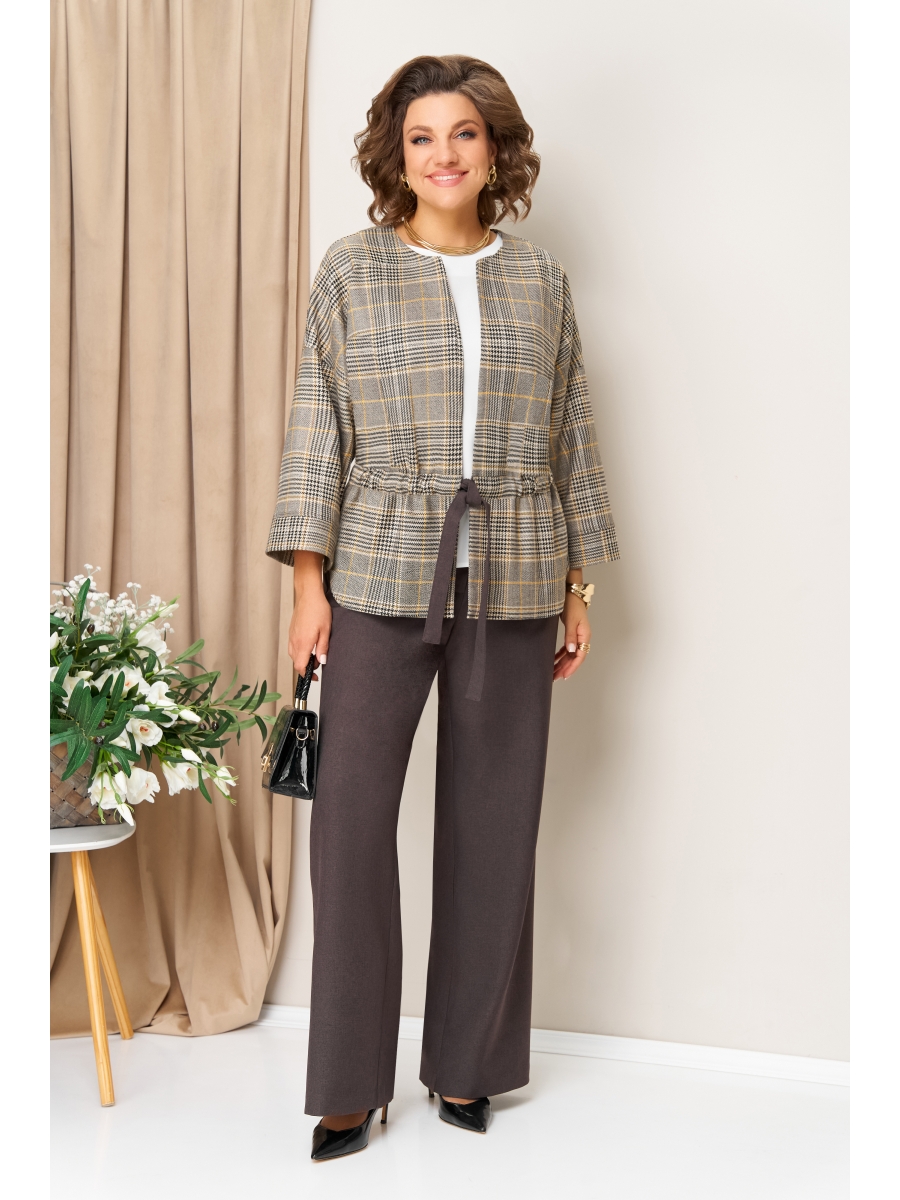 Брючные костюмы 1431 горчично-коричневый 8604₽