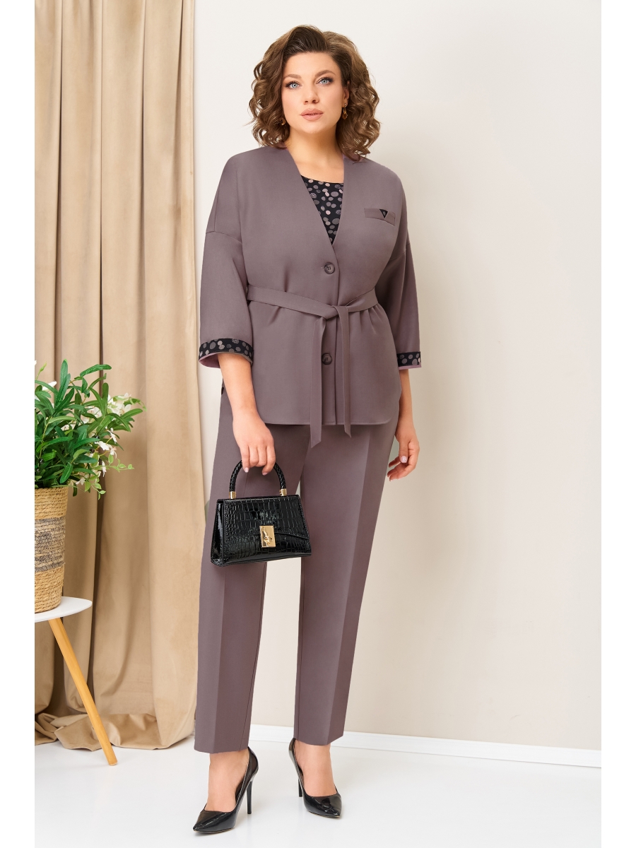 Брючные костюмы 1399 бежевый капучино