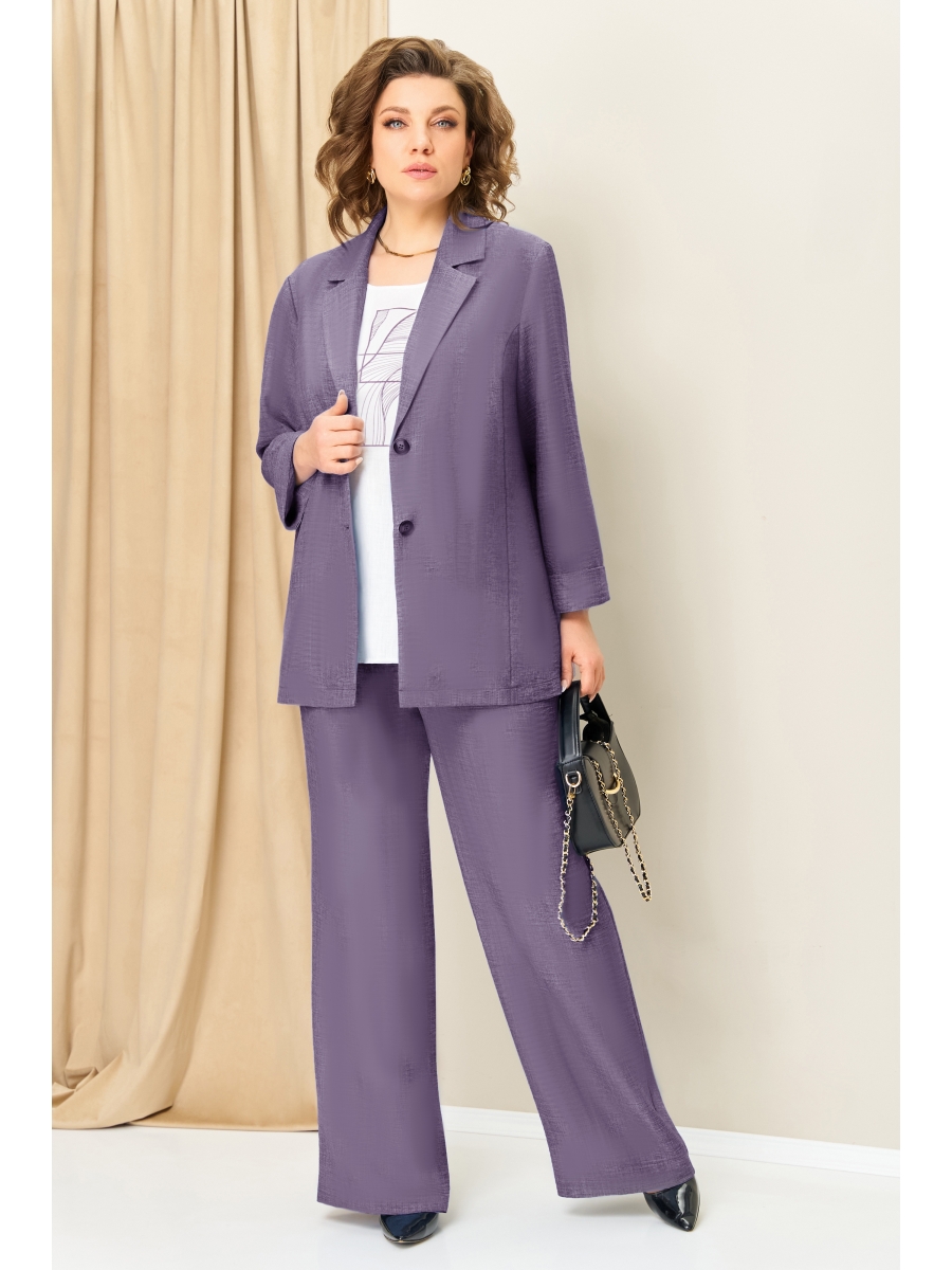 Брючные костюмы 1407 сиреневый 8236₽