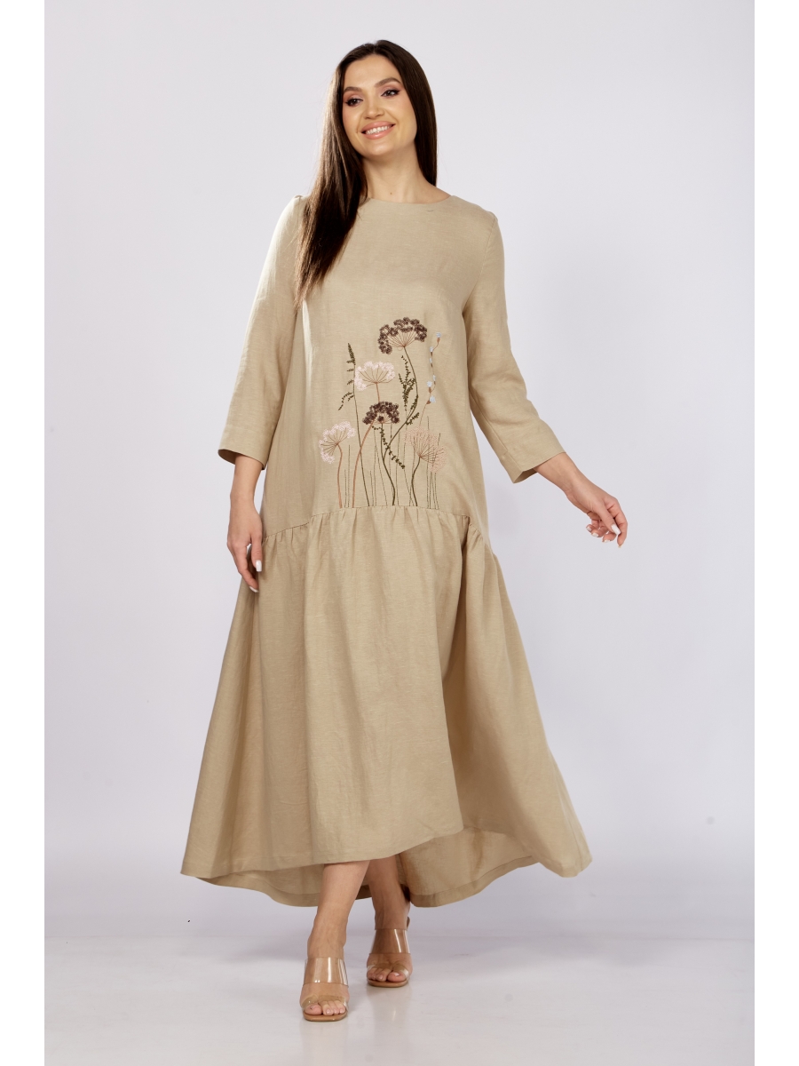 Платье 424-006 тёмно-бежевый