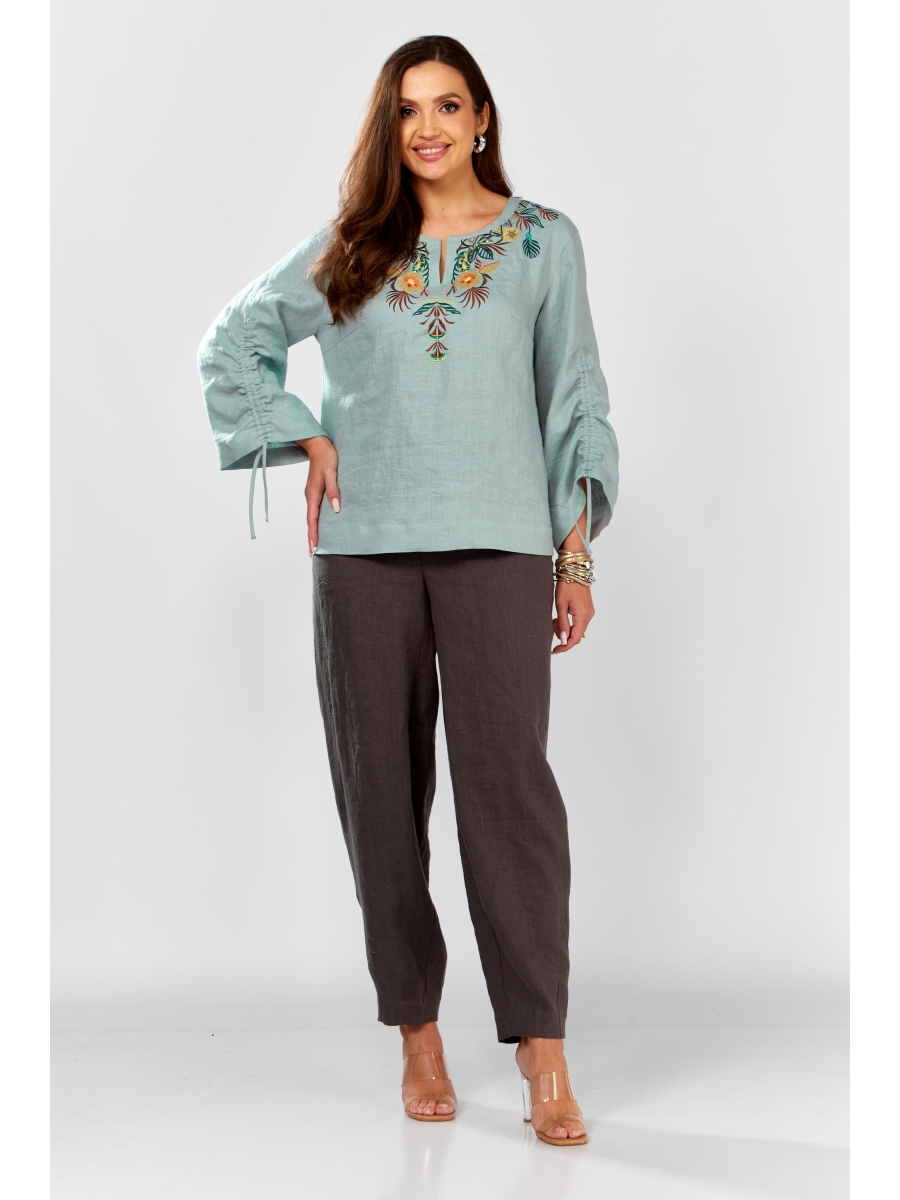 Блузка 625-074 бирюза