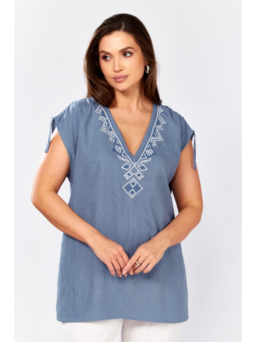 Блузка 625-079 голубой