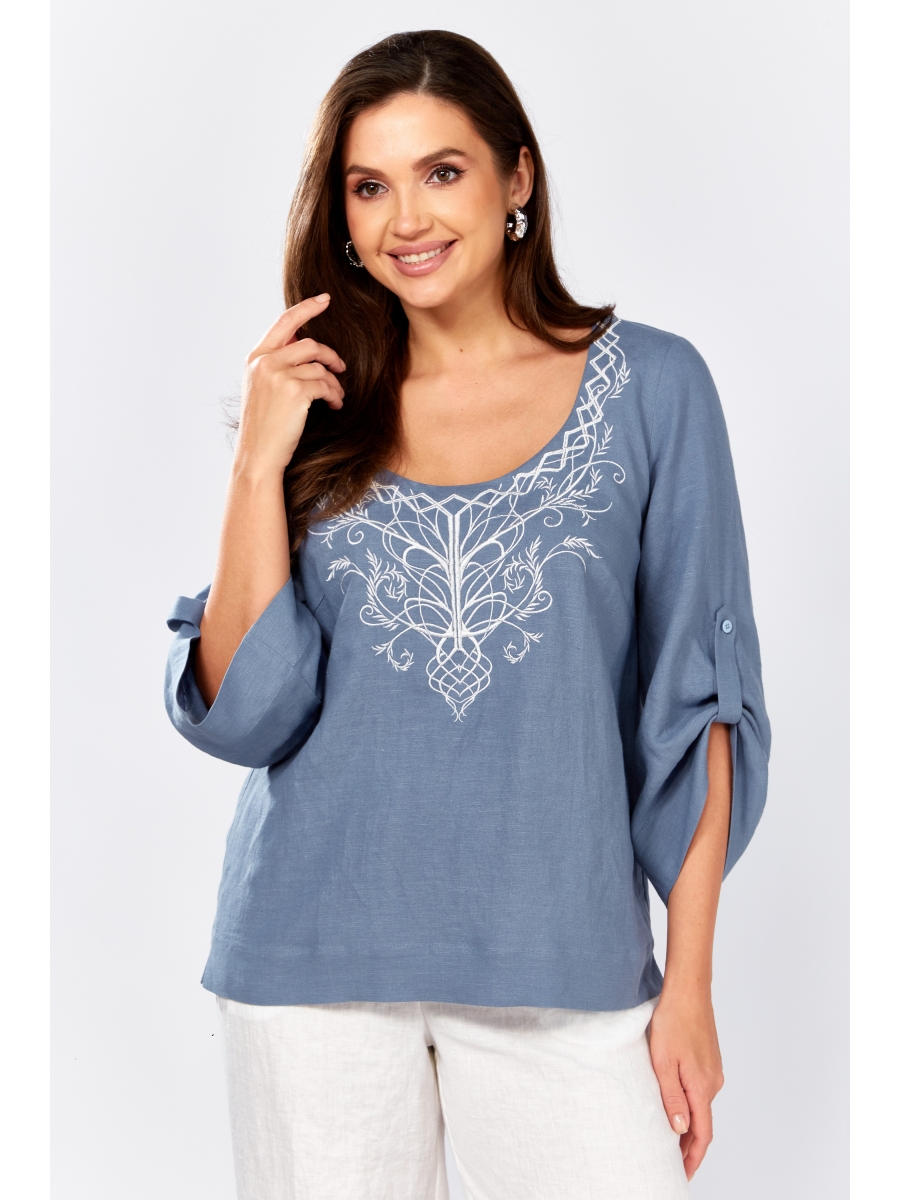 Блузка 625-080 голубой