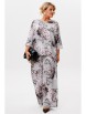 Брючный костюм артикул: 1010.1 графит (принт цветы) от Anastasia - вид 13