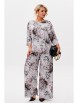 Брючный костюм артикул: 1010.1 графит (принт цветы) от Anastasia - вид 14