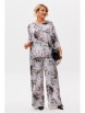 Брючный костюм артикул: 1010.1 графит (принт цветы) от Anastasia - вид 11