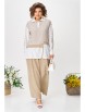 Брючный костюм артикул: 1242 молочно-бежевый от Anastasia - вид 19