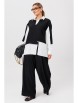 Брючный костюм артикул: 1242 черно-белый от Anastasia - вид 15