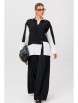 Брючный костюм артикул: 1242 черно-белый от Anastasia - вид 1