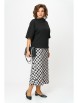 Юбочный костюм артикул: 1267 черный/клетка от Anastasia - вид 8