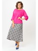 Юбочный костюм артикул: 1266 розовый/клетка от Anastasia - вид 7