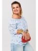 Блузка артикул: 1131.2 голубой от Anastasia - вид 8
